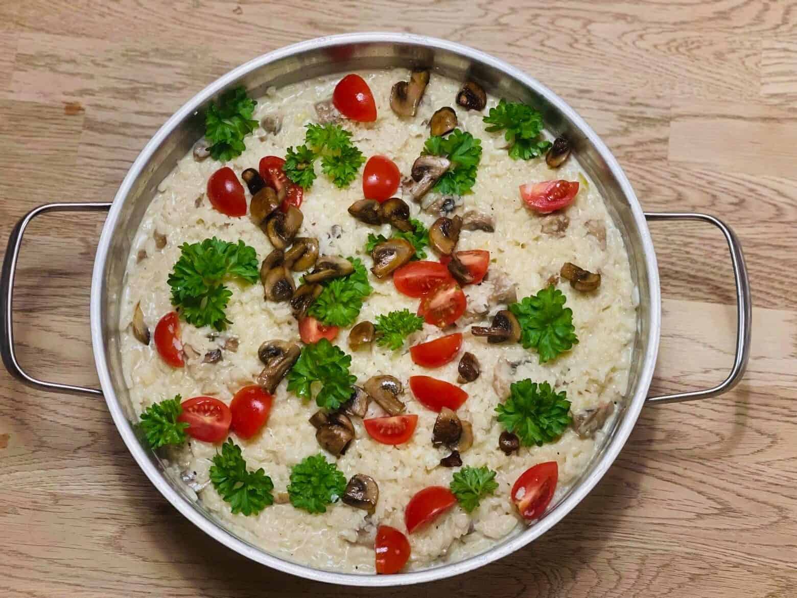 Risotto Med Svampe - Lækker Opskrift På En Risotto Klassiker